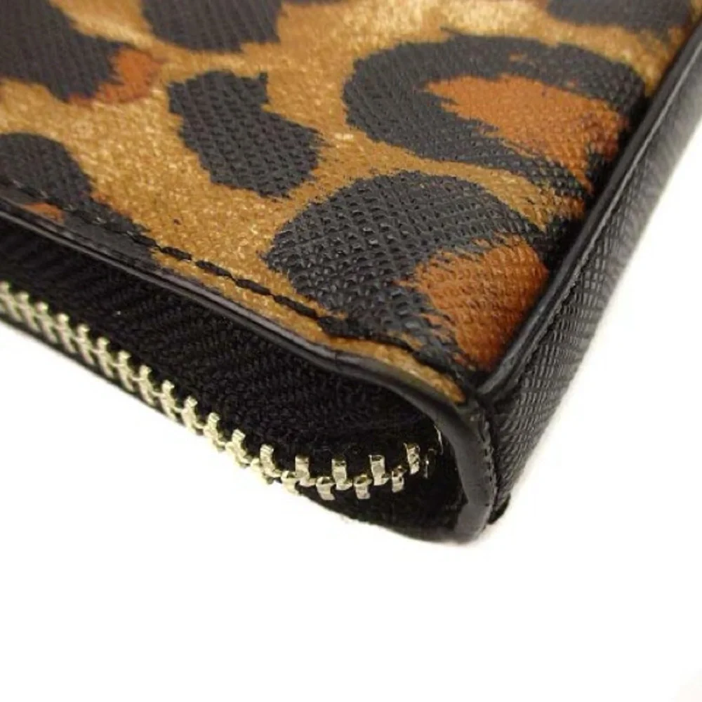 Coach Peyton Ocelot Leopard Print  Long Zip Around Wallet - Picture 7 of 11